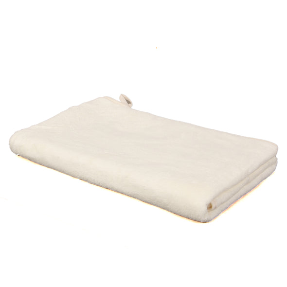 Coral Fleece Bath Towel Ivory White , 360 GSM