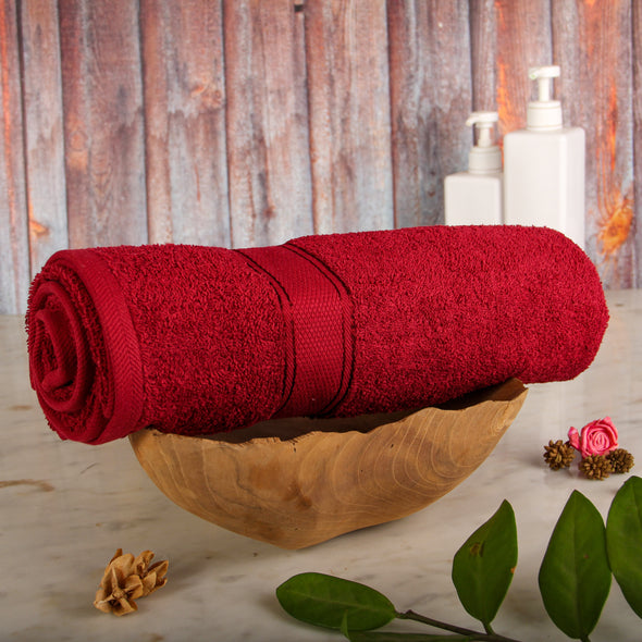 Zero Twist Yarn 100% Cotton Ultra Luxury 500 GSM Bath Towel- Maroon