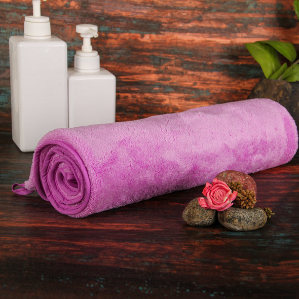 Coral Fleece Bath Towel Lavender , 360 GSM