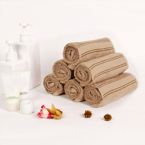 Zero Twist Yarn 100% Cotton Ultra Luxury 500 GSM Hand Towel Pack of 6