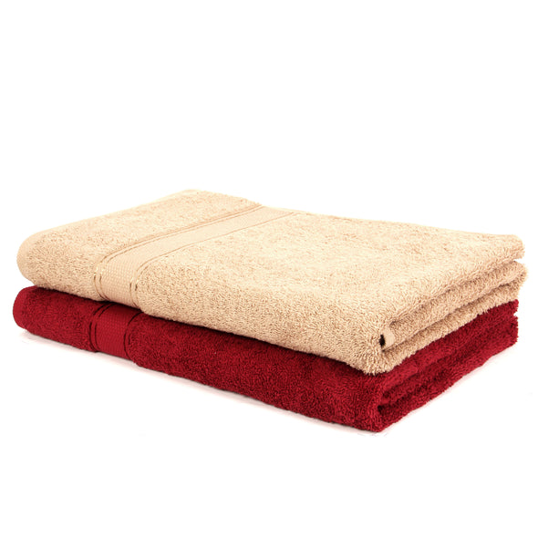 Zero Twist Yarn 100% Cotton Ultra Luxury 500 GSM Bath Towel- Pack of 2