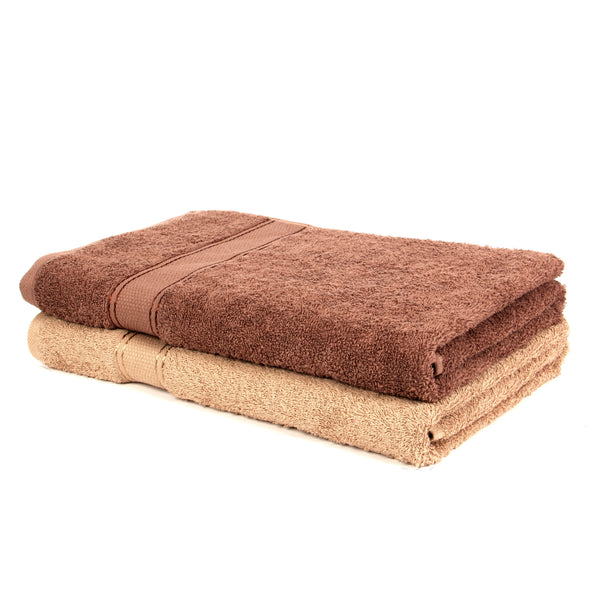 Zero Twist Yarn 100% Cotton Ultra Luxury 500 GSM Bath Towel- Pack of 2