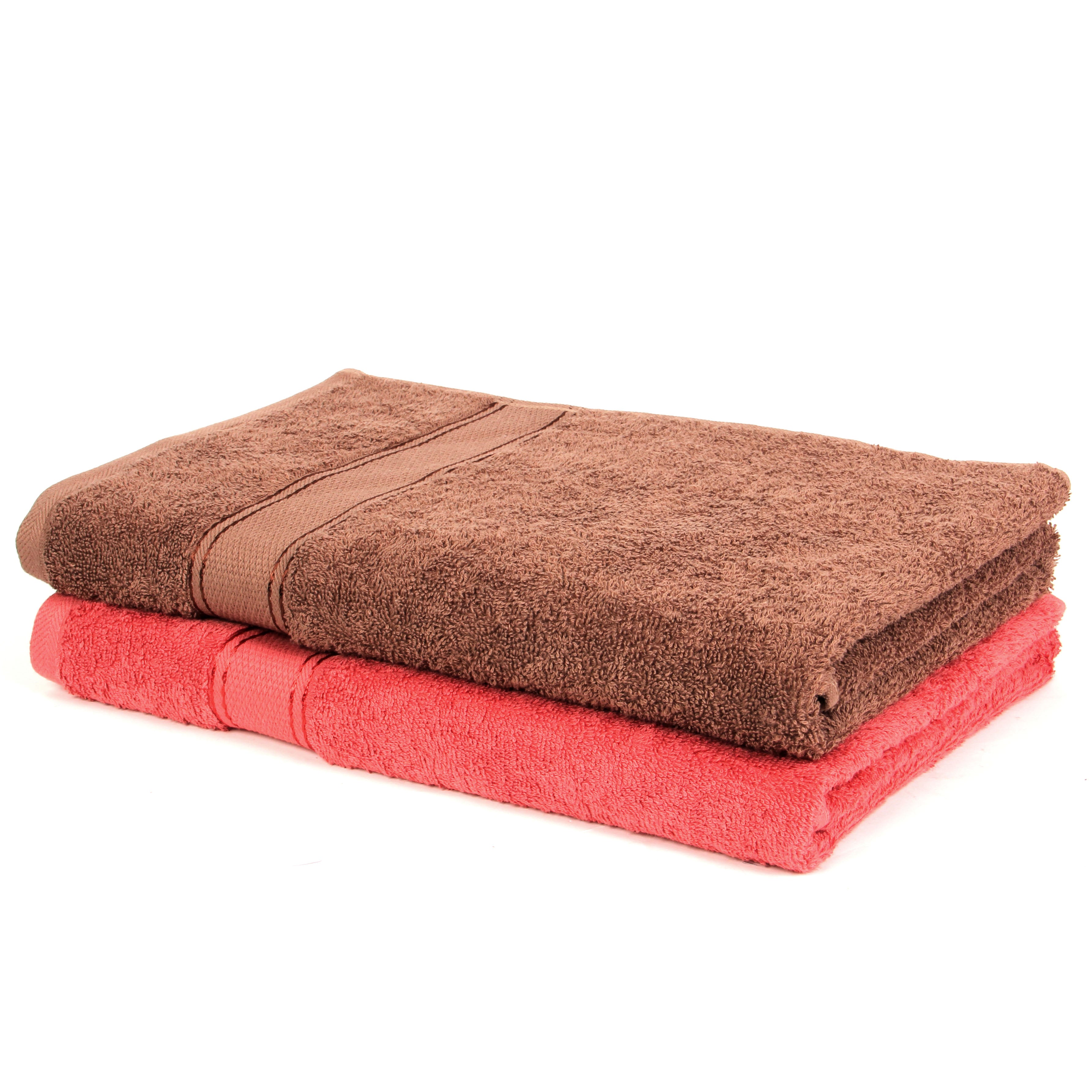 Zero Twist Yarn 100% Cotton Ultra Luxury 500 GSM Bath Towel- Pack of 2 –