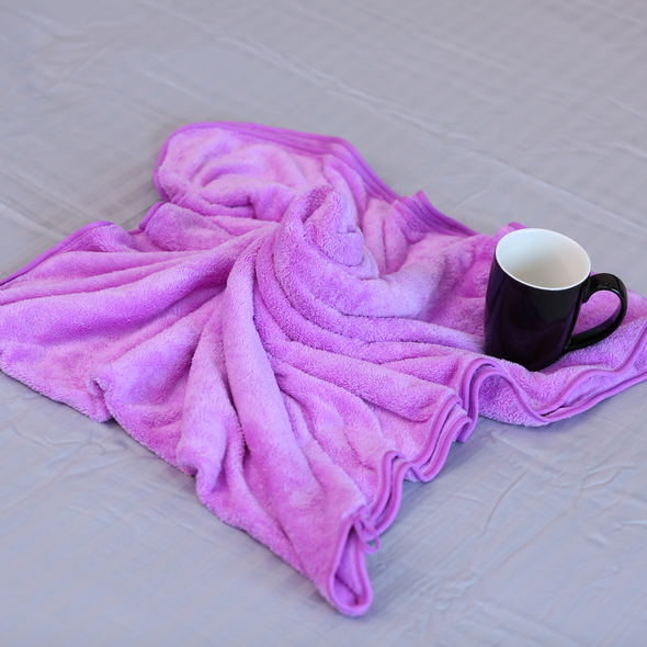 Coral Fleece Bath Towel Lavender , 360 GSM